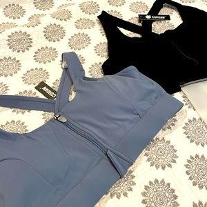 Zip front sports bras - nwt size large